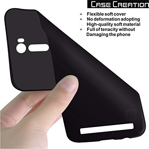 Image of Case Creation Compatible with Asus ZB552KL Zenfone Go (5.5 inch) Back case,Zenfone Go 5.5 (ZB552KL) Slim Flexible Smart Look case with 360 Camera All Angle Protection (Pure Black)