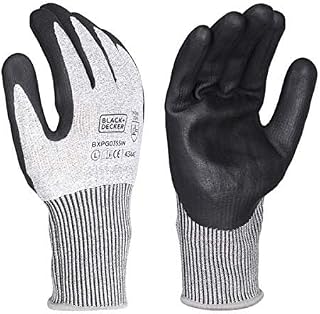 BLACK+DECKER Supported Safety Hand Gloves With 15 Gauge Grey Hpp Liner & Nitrile Coating|Safety Gloves For Mechanical Risk... Price In India