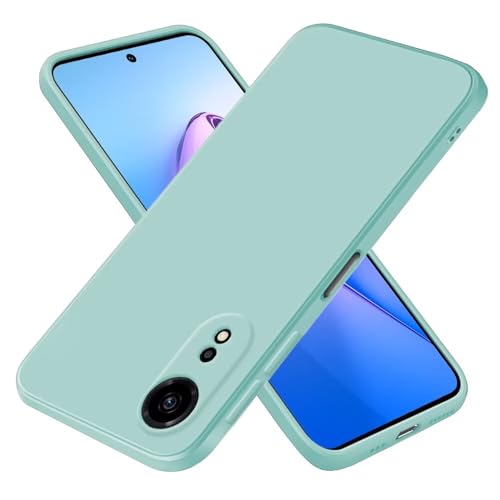 Eassgu Custodia Per Oppo A58 (4G) (6.72" Inches), Cover Morbida In Silicone Tpu - Ciano Chiaro