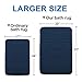 Flamingo P Memory Foam Bath Mat for Bathroom Fast Drying Soft Non Slip Absorbent Bathroom Shower Mats Rug, 20x32 Inches, Navy