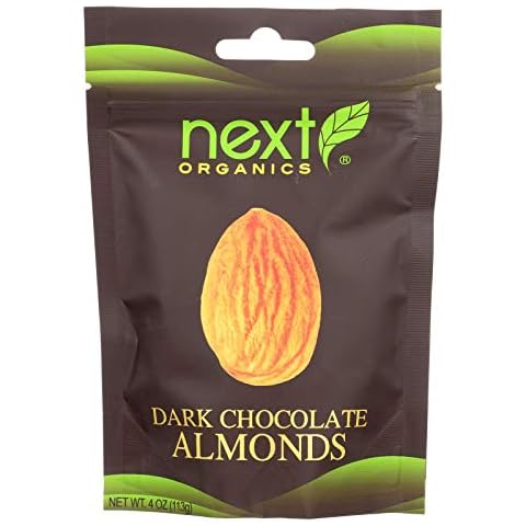 Next Organics Organic Dark Chocolate - Almonds - Case of 6 - 4 oz. Cover