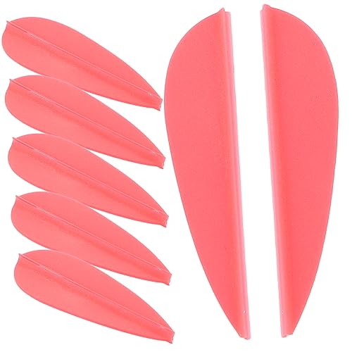 SUPVOX 20Pcs Arrow Fletchings for Durable Plastic Vanes for Recurve and Compound Reusable Arrow Parts for Hunting and Target Practice
