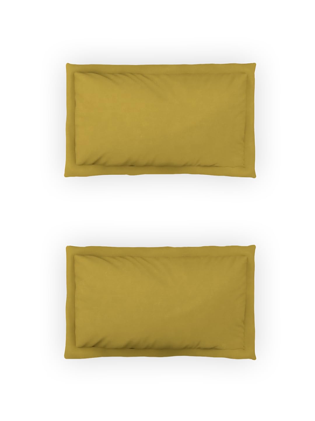 DDECOR Live beautiful Cotton King Fitted Sheet Set with 2 Pillow Covers (182 CM X 198 CM, Gold) Solid Plain Dyed 180TC 2