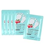 TONYMOLY I’m Lovely Peach Foot Mask – 5-Count Hydrating & Soothing Korean Foot Mask with Peach & Honeysuckle Extracts for Soft, Rejuvenated Feet