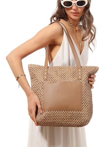 Bolso Tote de Playa de Paja para Mujer Verano miniatura 4