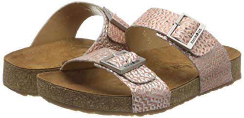 Image of HAFLINGER Andrea Elegant Leather Sandals with Rubber Sole and Cork Latex Footbed Unisex