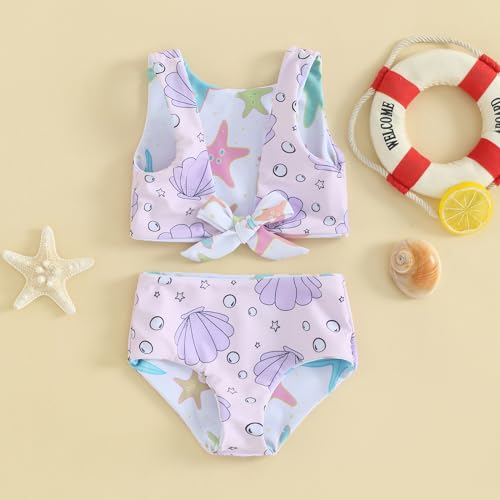 Dcohmch Toddler Girl Swimsuit 2t 3t 4t Pattern Floral Print Bikini Two Piece Bathing Suits Baby Girls Swimwear2