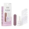 Kiss New York Nail Repair Kit for Damage, Broken, Cracked and Weak Nails – Biotin Infused Glue, File, and 2 Wraps – Made in Korea