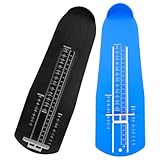 Milisten Appareil de Mesure Pieds Adulte, Lot 2 Pièces Bleu et Noir, Règle Légère Plastique, Outil Portable pour Pointure Américaine, Usage Magasin et Domicile