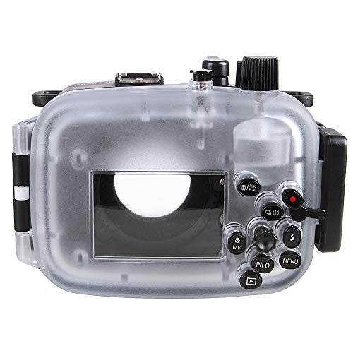 Foto4easy 130ft/40m Underwater Waterproof Camera Housing for DSLR Camera Canon G7X Mark III 24-100mm