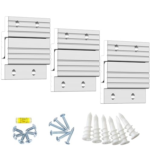 Image of French Cleats 2 inch - Supports 35 lbs - Heavy Duty Z Bar Hanger for Pictures, Mirrors, and Art - Alloy Steel French Cleat Picture Hanging Kit for Panels,Shelf, Cabinet (3Pairs)