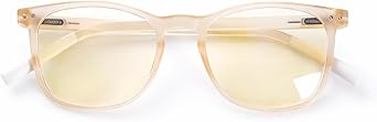 Vyzia Blue Light Blocking Glasses Computer Glasses for Eye Strain Relief, Anti-Glare Screen Protection for Gaming, Work & Phone Use Lightweight Translucent Frame for Women & Men