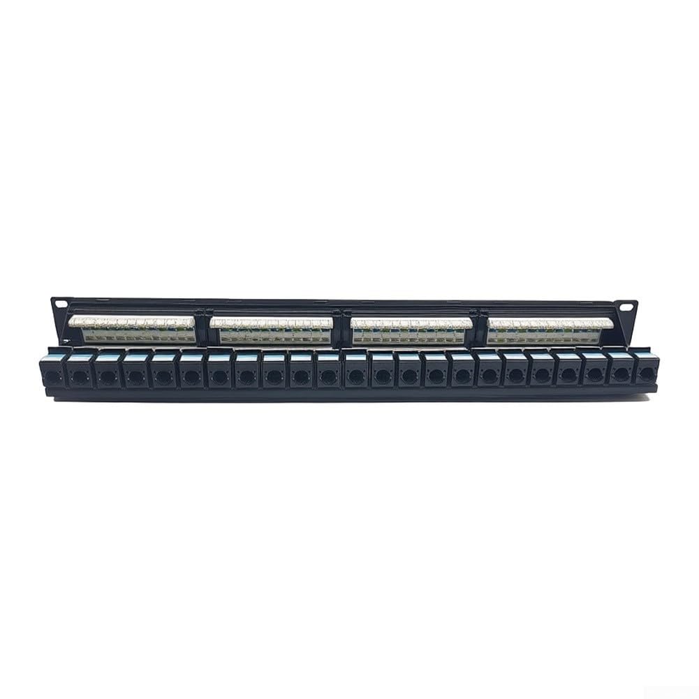 Patch Panel Cat6 a 24 porte,Montaggio su rack 1U,Rack di dati di