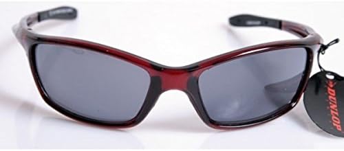 Men's Dunlop Sport Sunglasses – Red Frame – 1195 C4/Home Shop Italy Montatura rosso granato trasparente, astine flessibili e morbide nere e lenti grigie