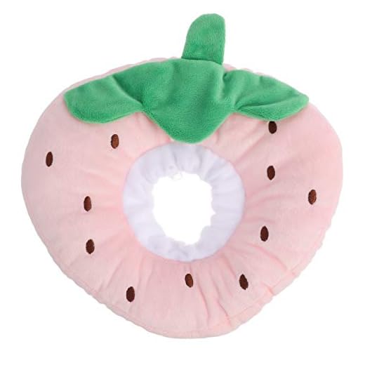 Hemobllo Krage för husdjursåtervinning Strawberry Shape Cat Recovery Collar Neck Ring Anti- Bite Collar