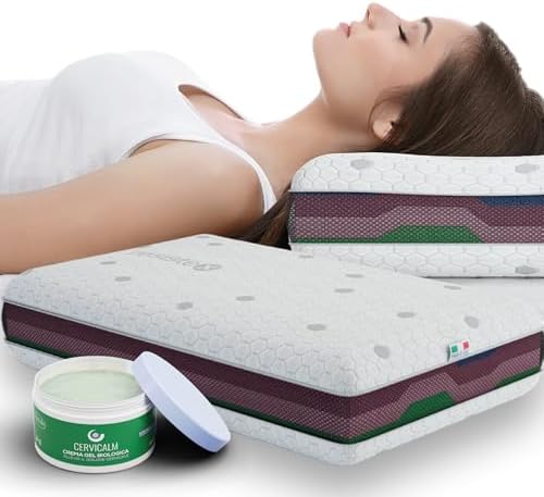 Cuscino Cervicale In Memory Foam - Per Dormire Su Fianco, Schiena E Pancia, Con Federa In Seta - Foto 6