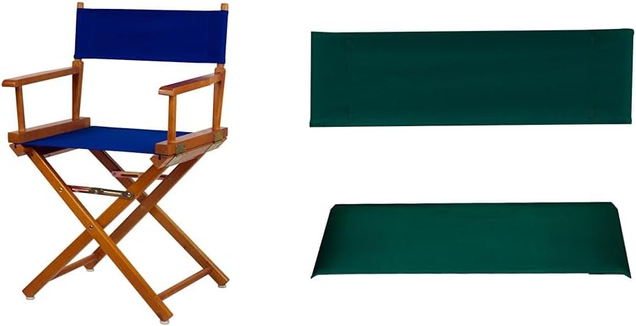 Casual Home 18" Director's Chair with Royal Blue and Hunter Green Canvas