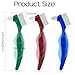 WY LIGHTING LEVEL 3 Pcs Hard Denture Brush, 3 Colors Premium Hygiene Denture Cleaning Brush for Denture Care, Double Sided Toothbrush with Multi-Layered Bristles & Rubber Anti-Slip Handle