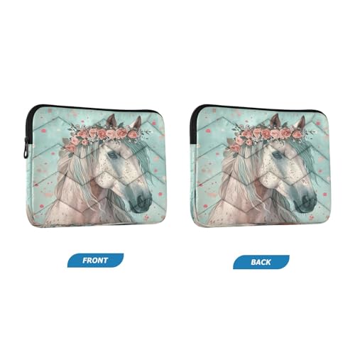 Funda para portátil 13-14 pulgadas impermeable gris con diseño floral miniatura 2