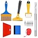 Bocguy 12 Stück Tapezierwerkzeug, Tapezierset, Professionelle Tapete Hand Tools Kit,Tapetenglättungs Werkzeug,Geeignet für Fensterfolie, Tapete, Tapetenmontage, Glastönungsfolie
