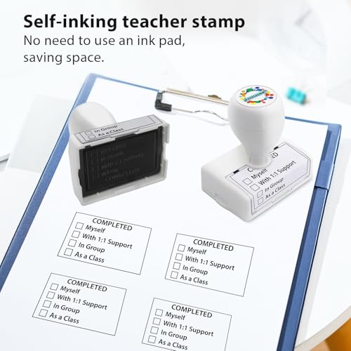 Image of Happy Teaching Checkbox Grading Stamps - Teacher Gifts for Classroom, Easy Grading, Improved Efficiency (Black)