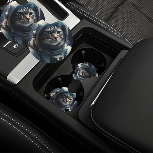 Posavasos para auto universal 2 piezas de neopreno negro