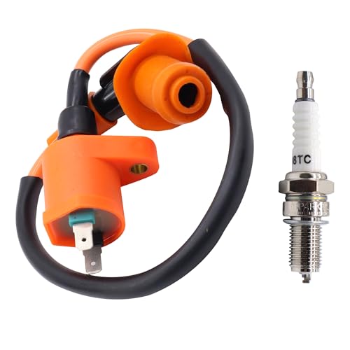 OXCANO GY6 Racing Ignition Coil Electrode Spark Plug Compatible with