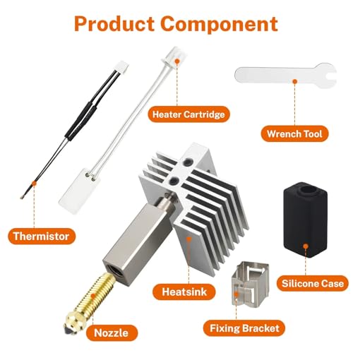 Kit Hotend en Céramique Haute Résistance avec Buse Acier Trempé - 3