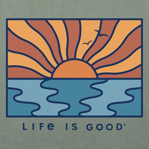 Life is Good - Mens Sun Ocean Icon Simply True Fleece Hoodie2