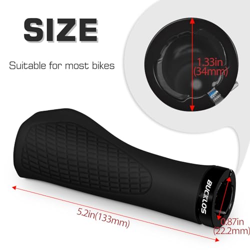 Bucklos KMUS-510288-BLACK Single Lock-On Bike Handlebar Grips thumb #3