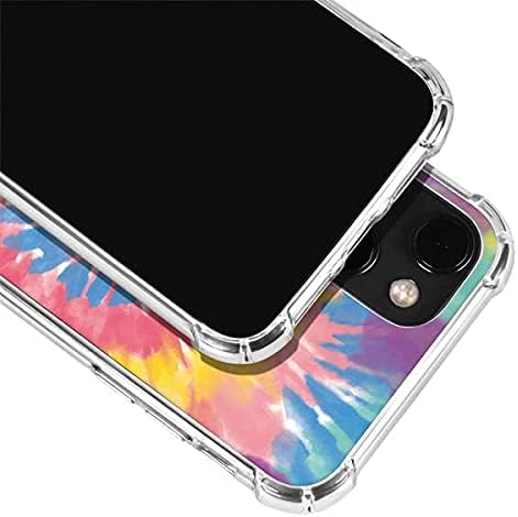 Skinit Clear Phone Case Compatible with iPhone 13 - Rainbow Tie Dye Design