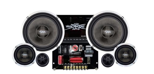 Sky High Car Audio SHCA - 65C3E 3 Way 6.5\" Component Set 4 ohm (Ferrite Motors, Silk Dome)