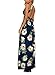 FFLMYUHULIU Women's Halter Floral Sleeveless Long Maxi Dress, C2602-Navy, Large
