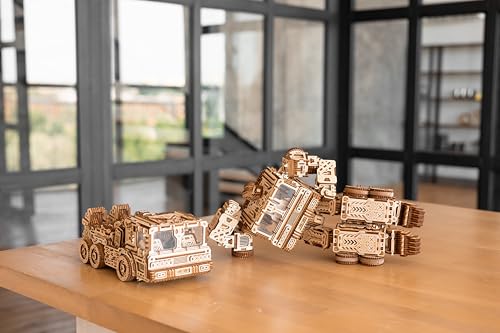 Wood Trick Timbertron Robot & Truck 3D Wooden Puzzles for Adults and Kids to Build - Rides up to 9 ft - Wooden Models Engineering DIY Project Mechanical 3D Puzzles Model Kits for Adults