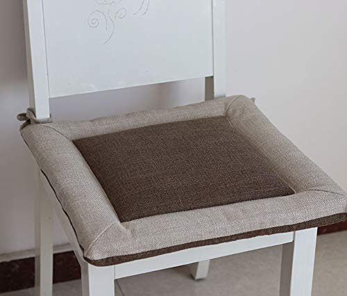 Eckig Reversible Sitzpolster Mit Krawatten Japanischer Stil Sitzkissen Indoor Outdoor Weich Stuhlauflage Für Küchenstuhl Auto Sitzen-d 40x40cm(16x16inch) Cover