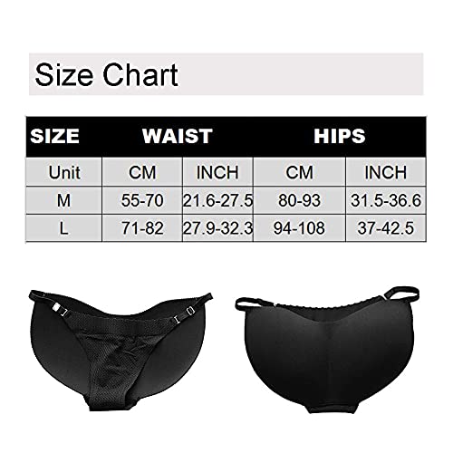 Rosinking Butt Lifting Panties Butt Pads Butt Padded Underwear For Women Sexy Lifter Hip Up Seamless Bottom Abundant Thongs-Black(L) #TOP5