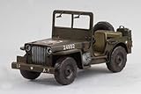  Army Jeep Auto Oldtimer grün Blech Blechauto Blechmodell für Sammler 30 cm 37769