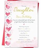 MOROLURU Daughter Birthday Card, Sweet Birthday Cards for Daughter, Adult Gifts from Mom Dad
