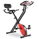 Heimtrainer Fahrrad Klappbar, bis 130kg Gewicht, mit 8 Widerstandsstufen, Pulssensor, für das Fitnessstudio zu Hause