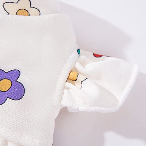 Vestido de princesa con estampado floral para perritas y gatas 5
