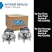 TRQ Rear Wheel Bearing and Hub Assembly Set 2 Piece Compatible with 2000-2004 Subaru Legacy 2000-2004 Outback 2003-2006 Baja