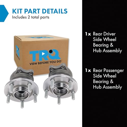 Image of TRQ Rear Wheel Bearing and Hub Assembly Set 2 Piece
