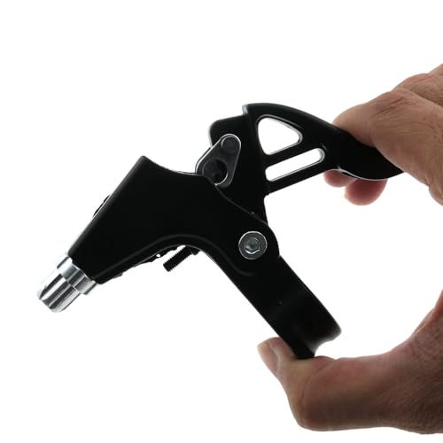 Maxmoral 1Pair Extended Bicycle Brake Lever Handle Universal Aluminum Alloy Cycling Equipment Accessories Folding Road Mountain Bike Brake Handle for 2.2CM Diameter Handlebar Black