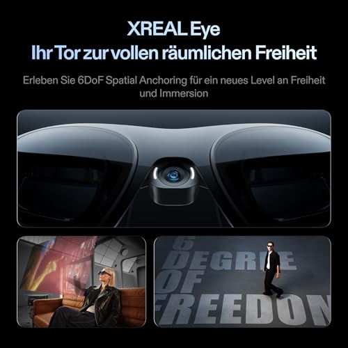 XREAL One Pro AR Brille mit X1 Chip,REAL 3D XR Brille Native 3DoF, X-Prism Optik, 57° Sichtfeld 171\ 120Hz HD Display, Sound Bose AR Glass für iPhone 17/16,SteamDeck,ROG,Mac PC Android (L(IPD66–75mm))