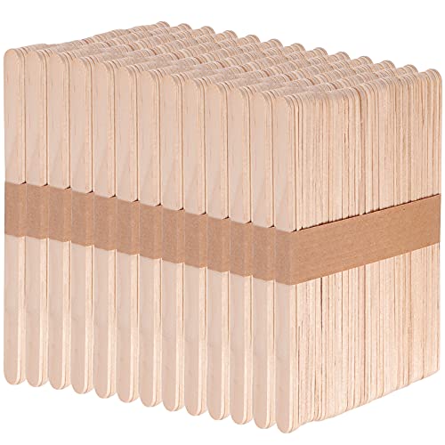 HAKZEON 2000 PCS 4.5 Inch Wooden Craft Sticks, Ice Cream Sticks, Natural Wood Popsicle Craft Stick for Crafts Wood Stick for Making Craft, DIY Art Projects, Mixing, Stirring Paint