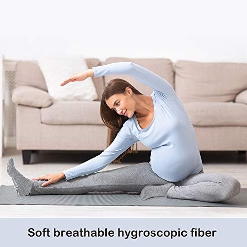 5 Pairs Unisex Grip Socks Anti Skid Slipper Barre Socks Sticky Socks for Yoga Pilates Barre Home Workout Sports