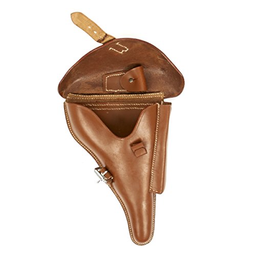 German Wwii P08 Luger Afrika Korps Leather Hardshell Holster #TOP4