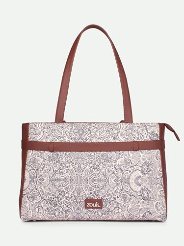 Image of ZOUK Urban Escape Bag | Stylish Vegan with Laptop Compartment, Trolley Sleeve & Anti-Theft Pocket |