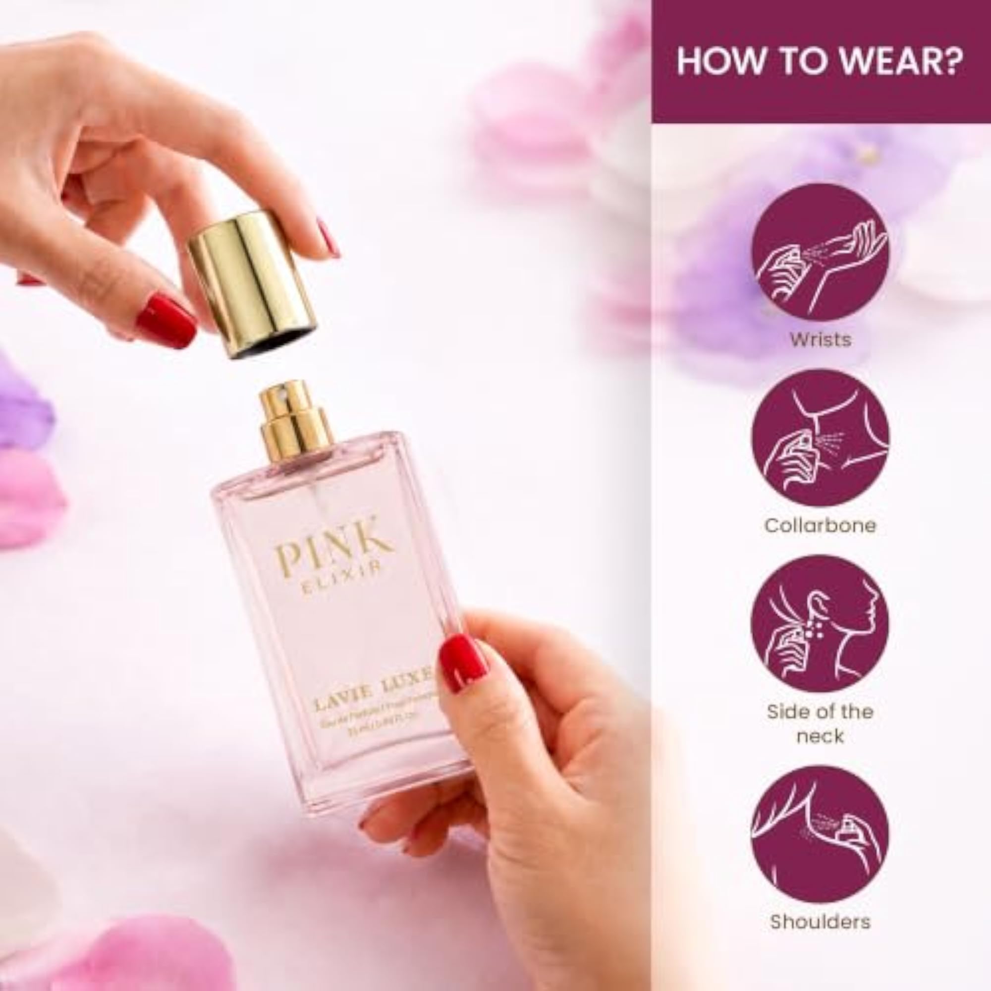 Women's Pink Elixer Eau De Parfum, Luxury Collection 25ml