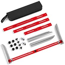 Stair Tread Template Tool, 9-67" Adjustable Length Stair Tread Gauge Measuring Tool jig with Edge-Fixed Knob